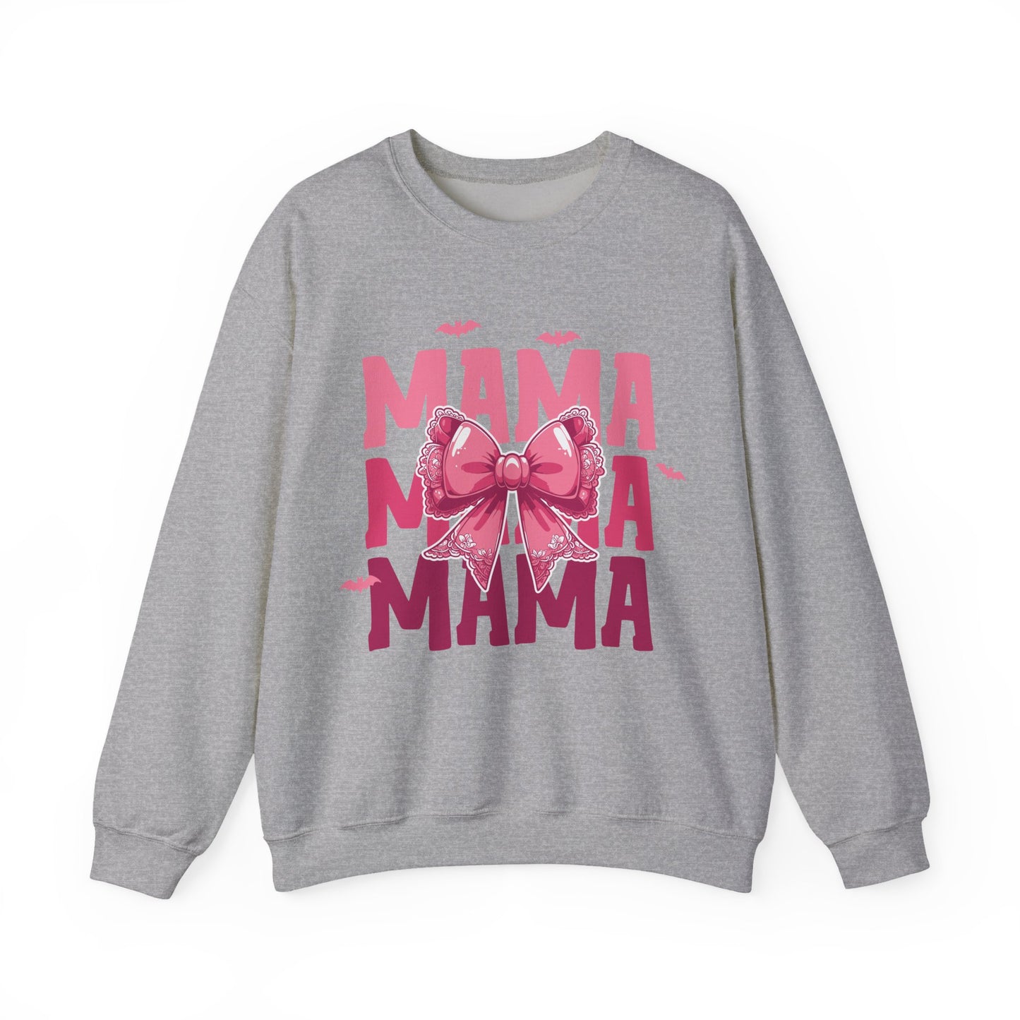 Halloween Mama With Bow Crewneck Sweatshirt