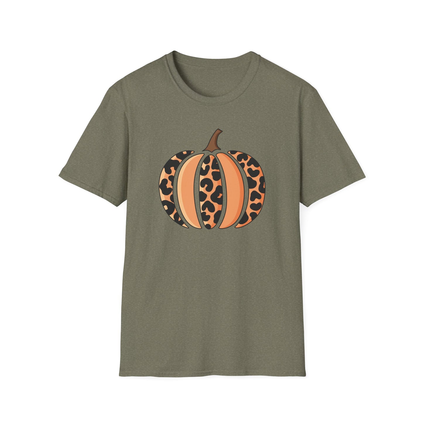 Leopard Print Pumpkin Unisex T-Shirt
