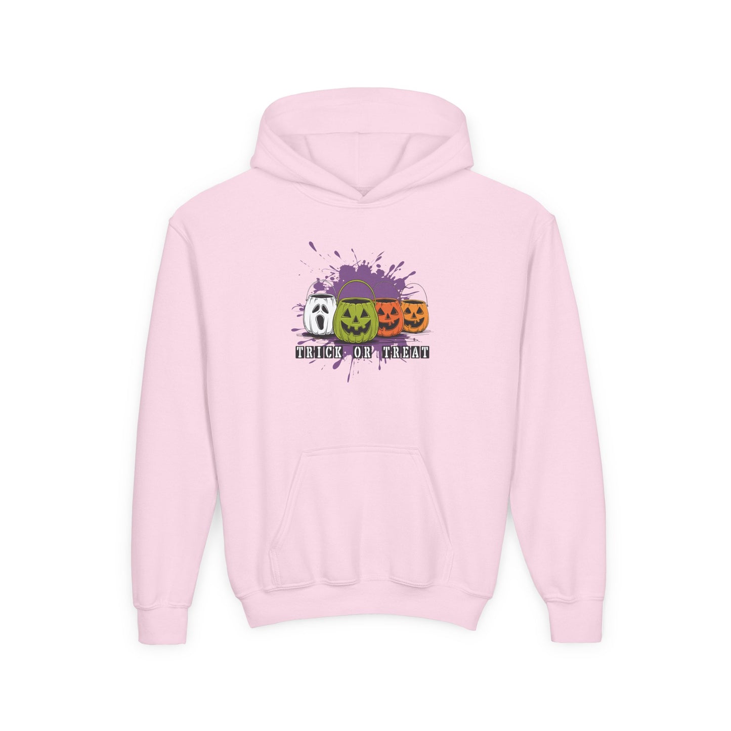 Halloween Pumpkin Trick or Treat Youth Hoodie