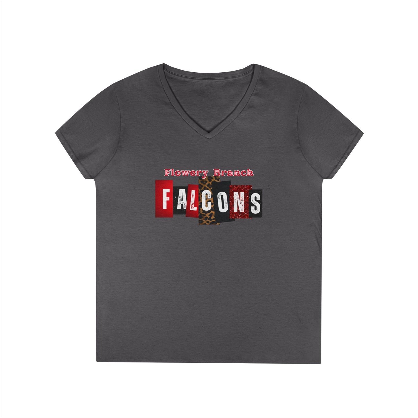 FB Falcons Block letters V-Neck T-Shirt
