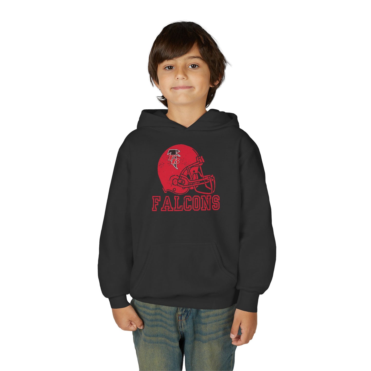 FB Falcons Helmet Youth Hoodie