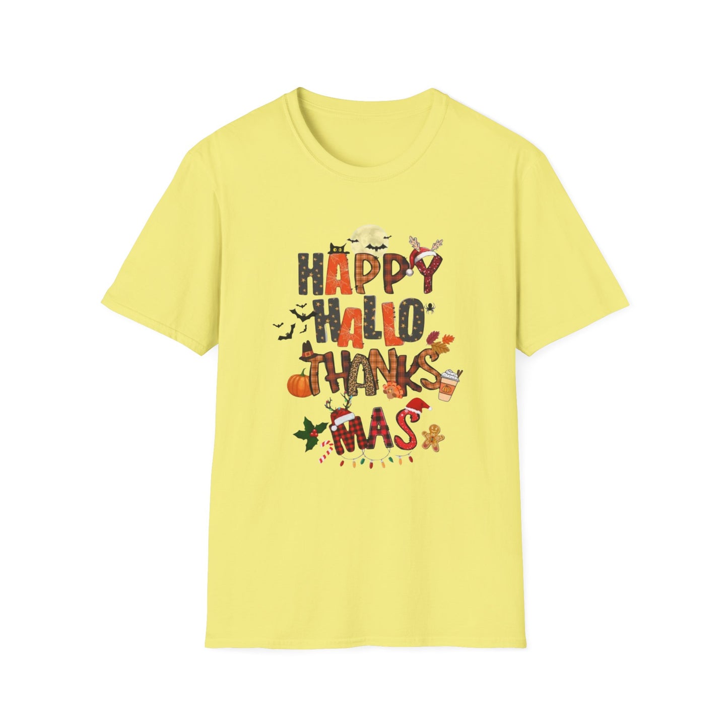 Happy Hallothanksmas Unisex Softstyle T-Shirt
