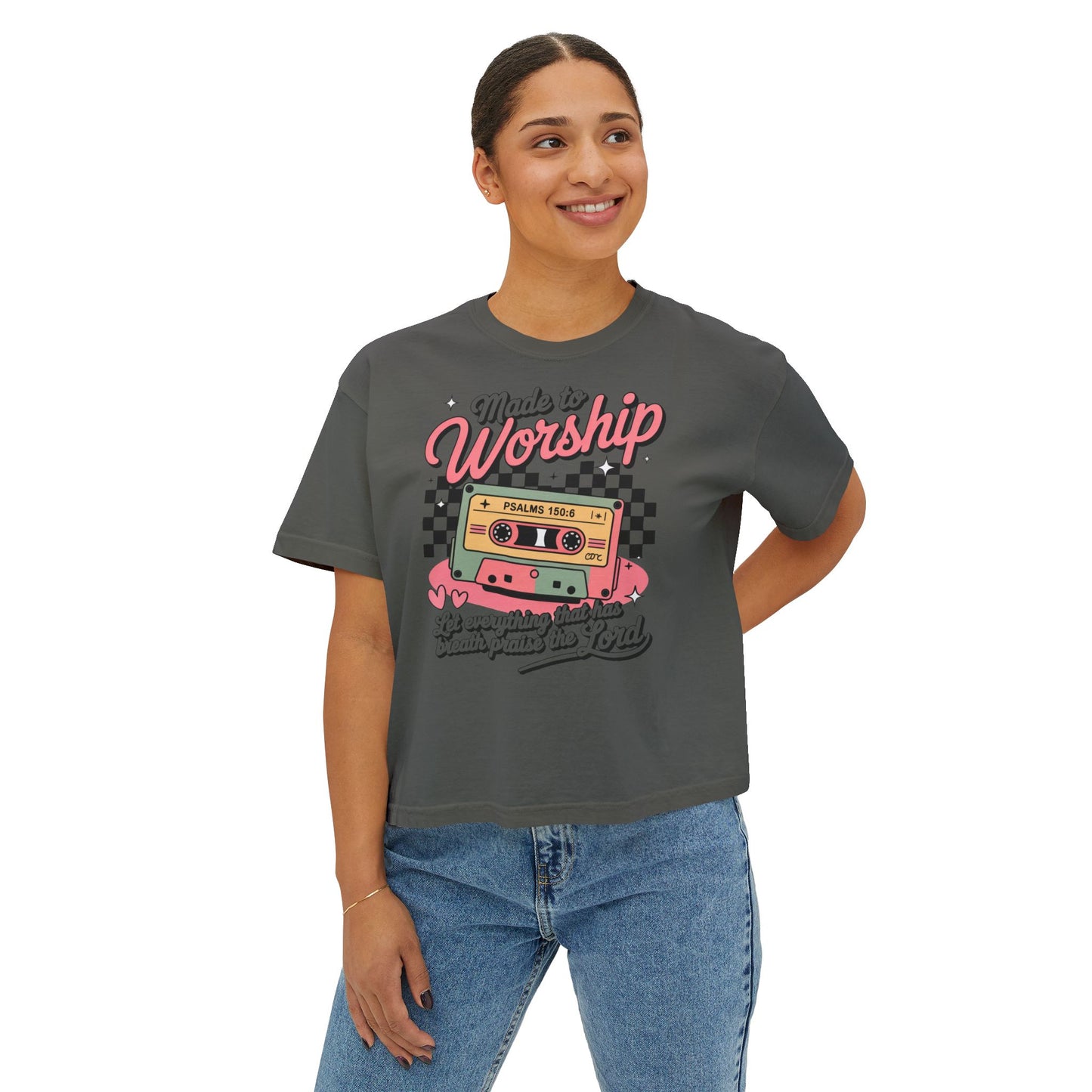 Retro Made to Worship Women's Boxy Tee
