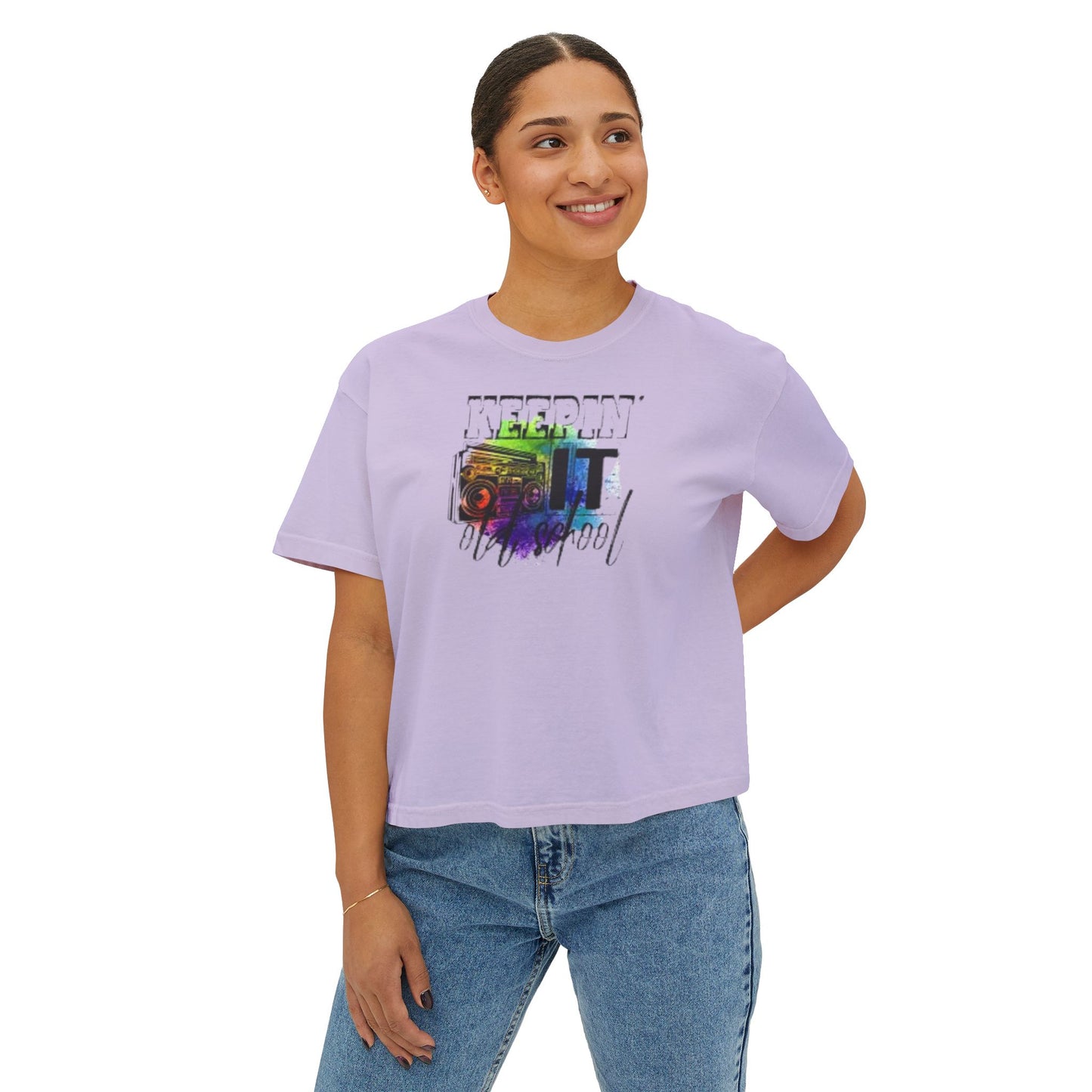Colorful Boombox Boxy Tee