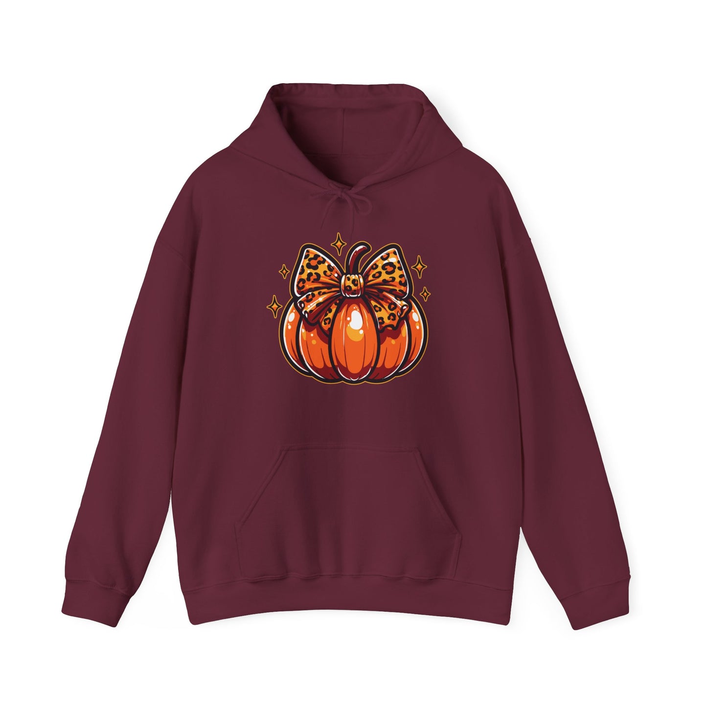 Leopard Pumpkin Bow Hoodie