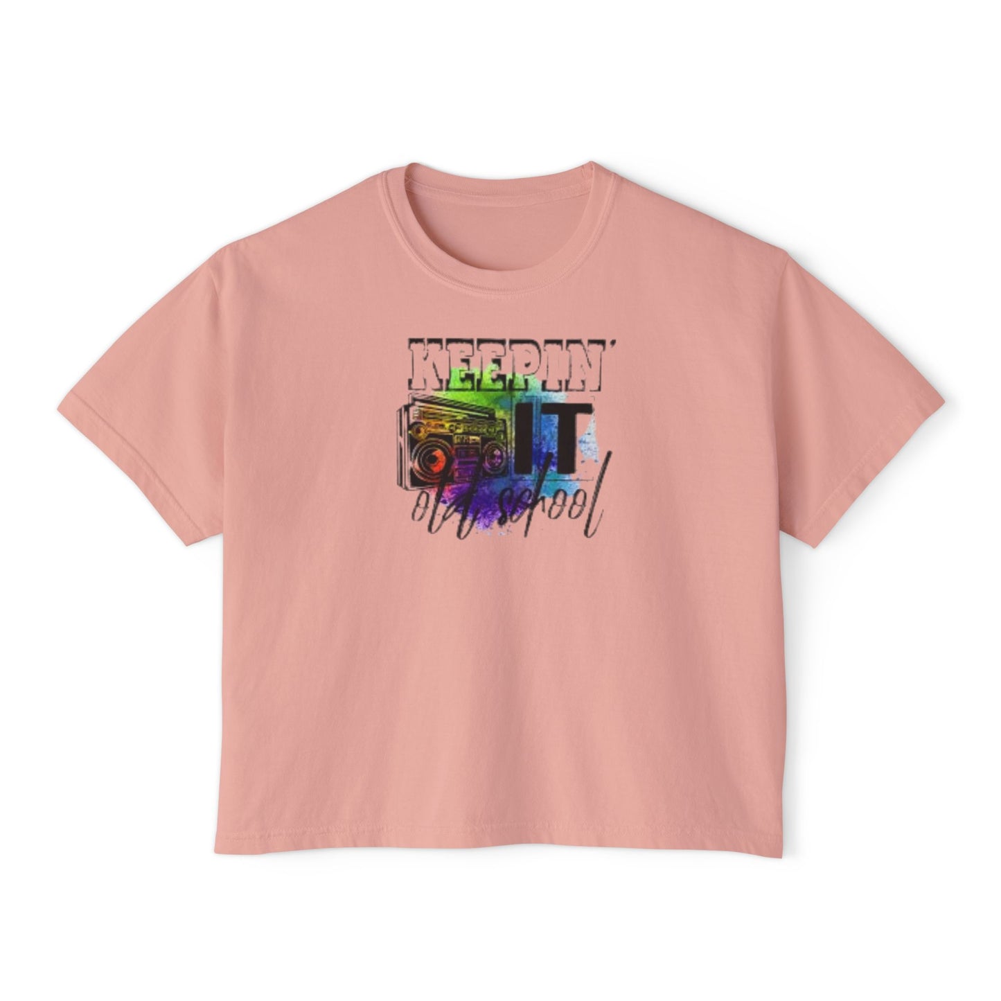 Colorful Boombox Boxy Tee