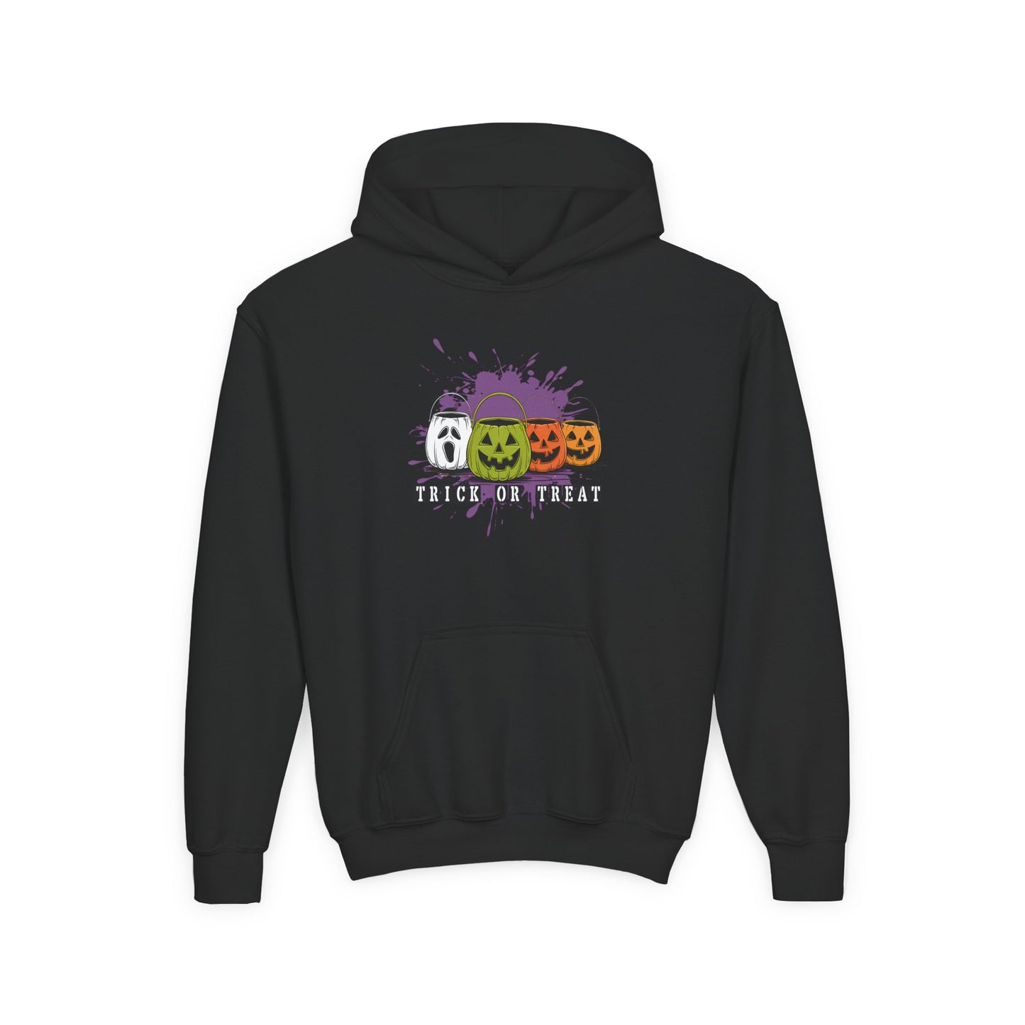 Halloween Pumpkin Trick or Treat Youth Hoodie