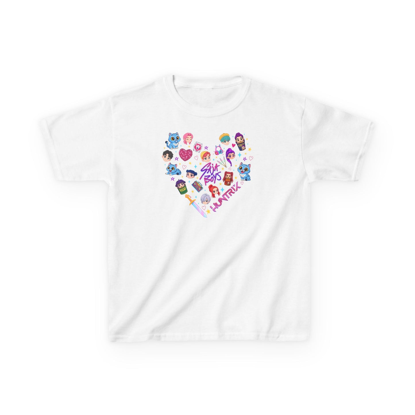 Kids Kpop Character heart Tee