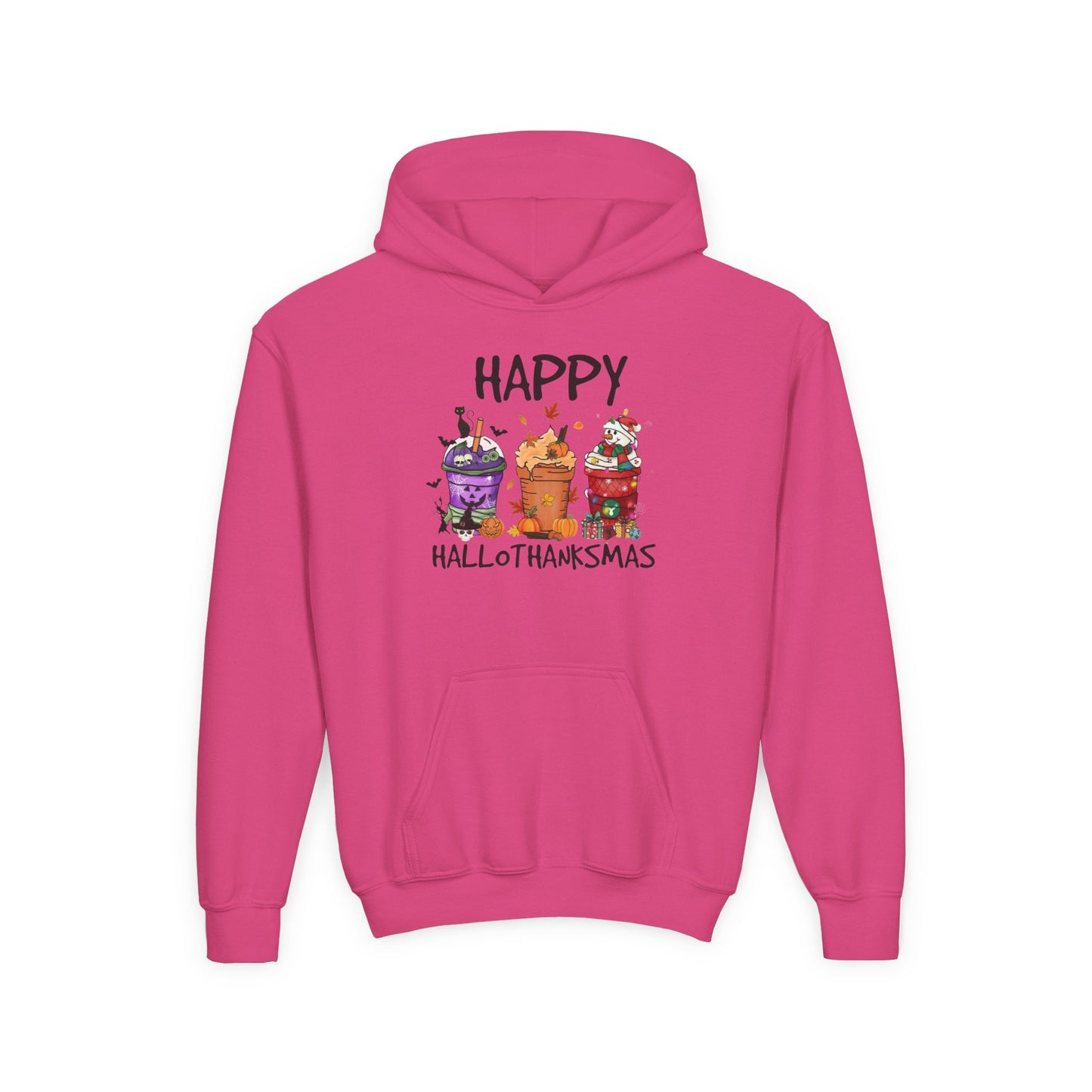 Happy Hallothanksmas Drinks Youth Hoodie