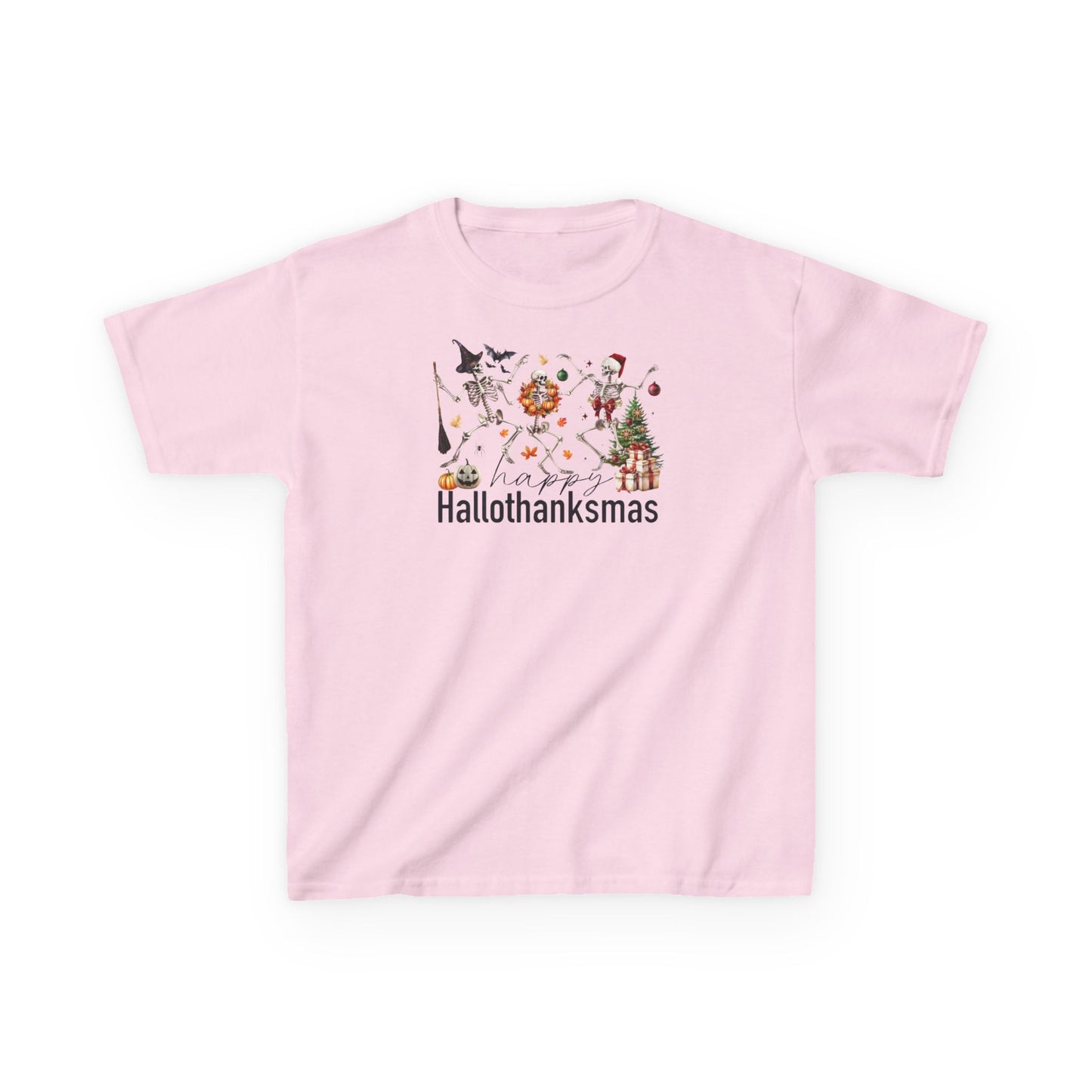 Happy Hallothanksmas Skeleton Kids Tee