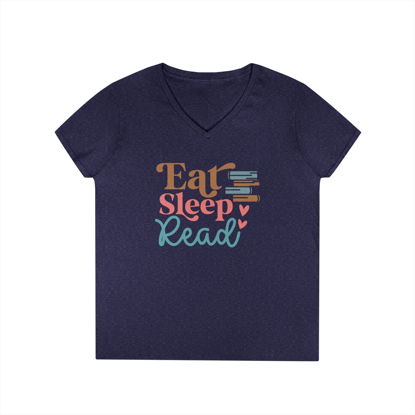 Eat Sleep Read Women's V-Neck T-Shirt