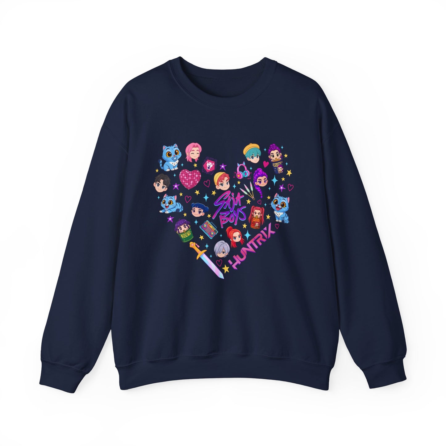 Kpop Character Heart Crewneck Sweatshirt