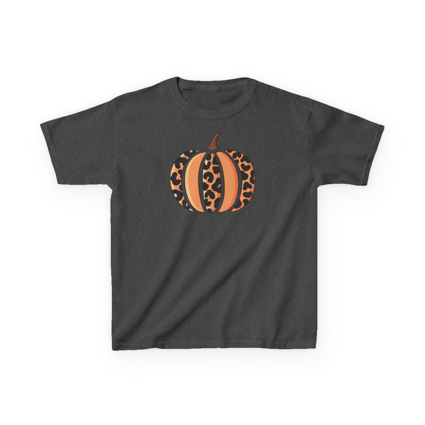 Leopard Print Pumpkin Kids Tee