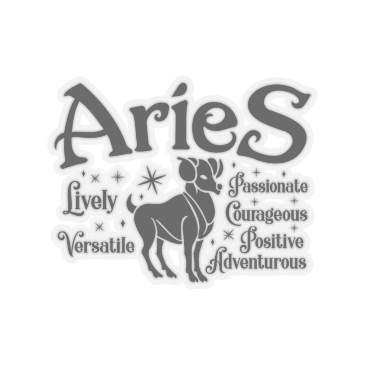 Aries Zodiac Kiss-Cut Sticker