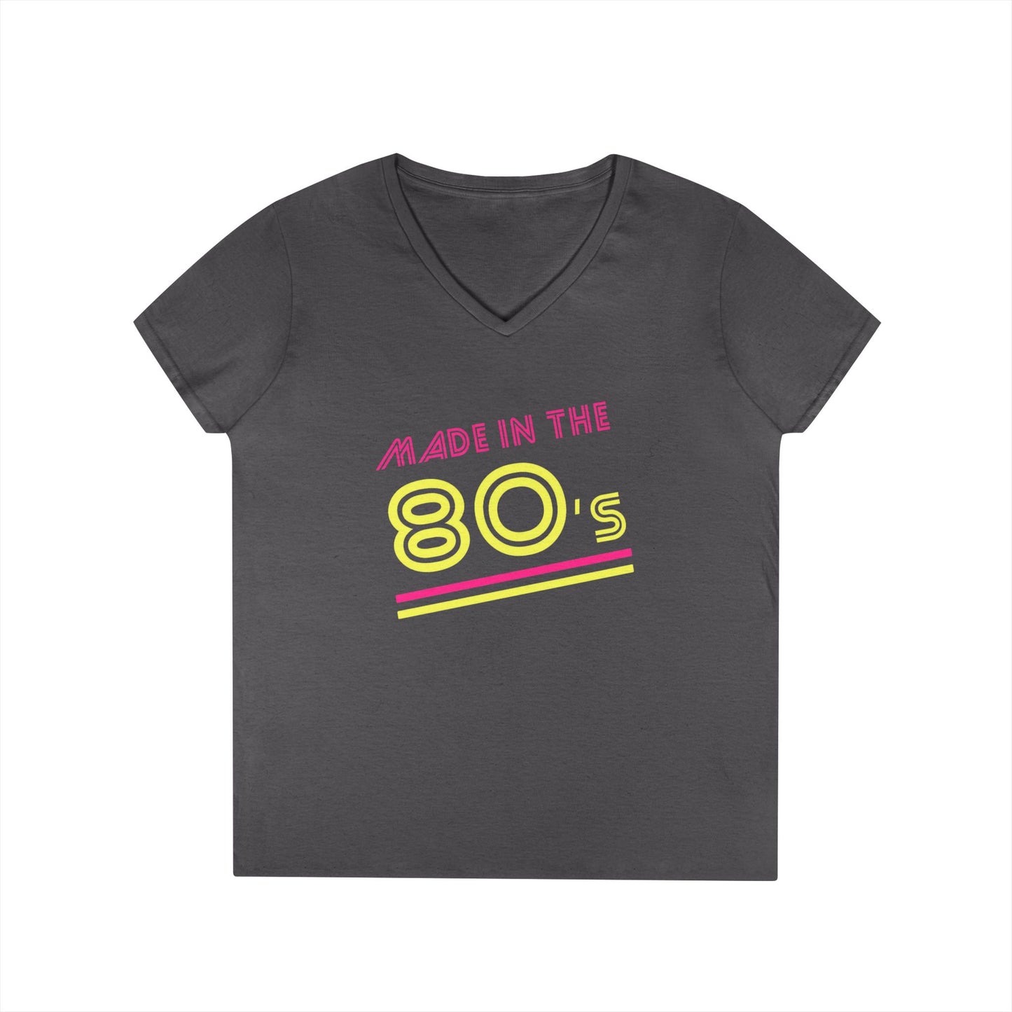 Made in the 80's Neon V-Neck T-Shirt