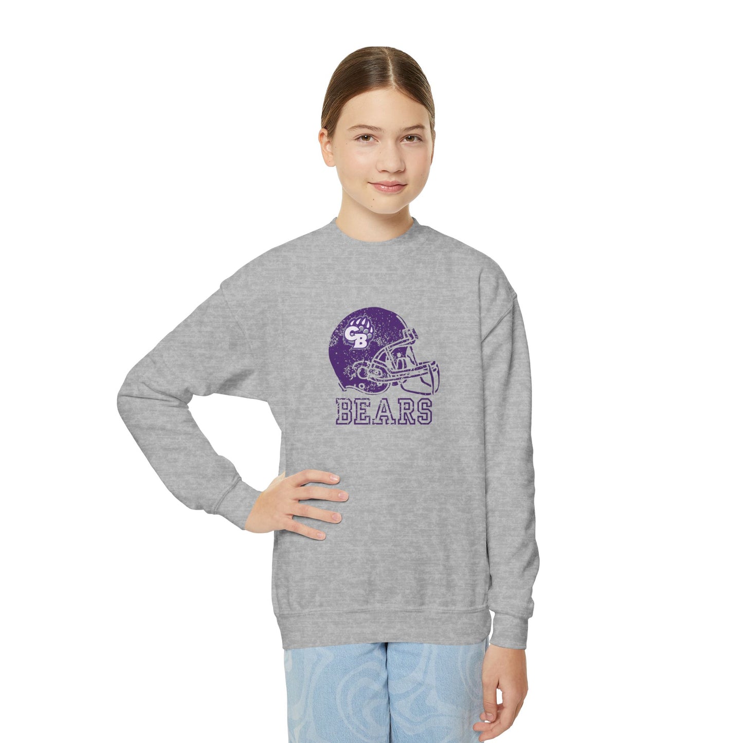 CB Bears Helmet Youth Sweatshirt