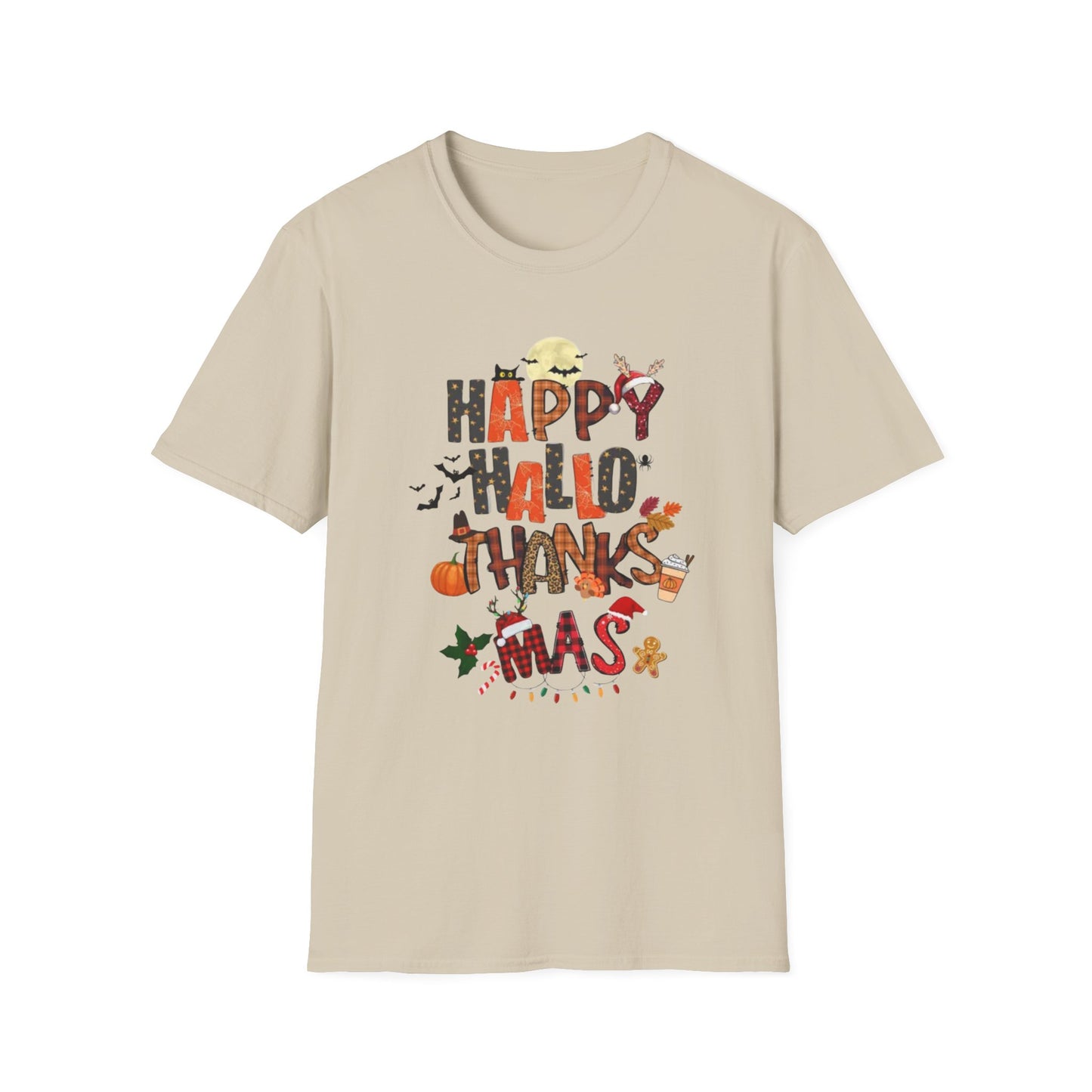 Happy Hallothanksmas Unisex Softstyle T-Shirt