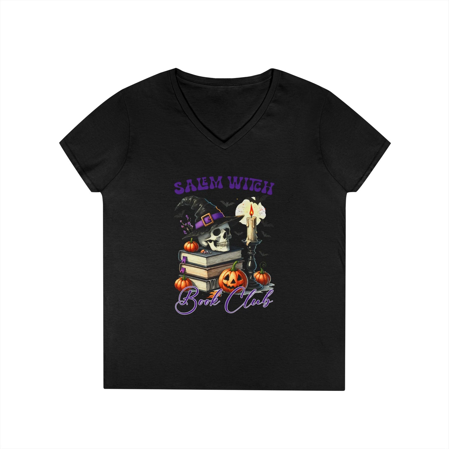 Salem Witch Book Club V-Neck T-Shirt -