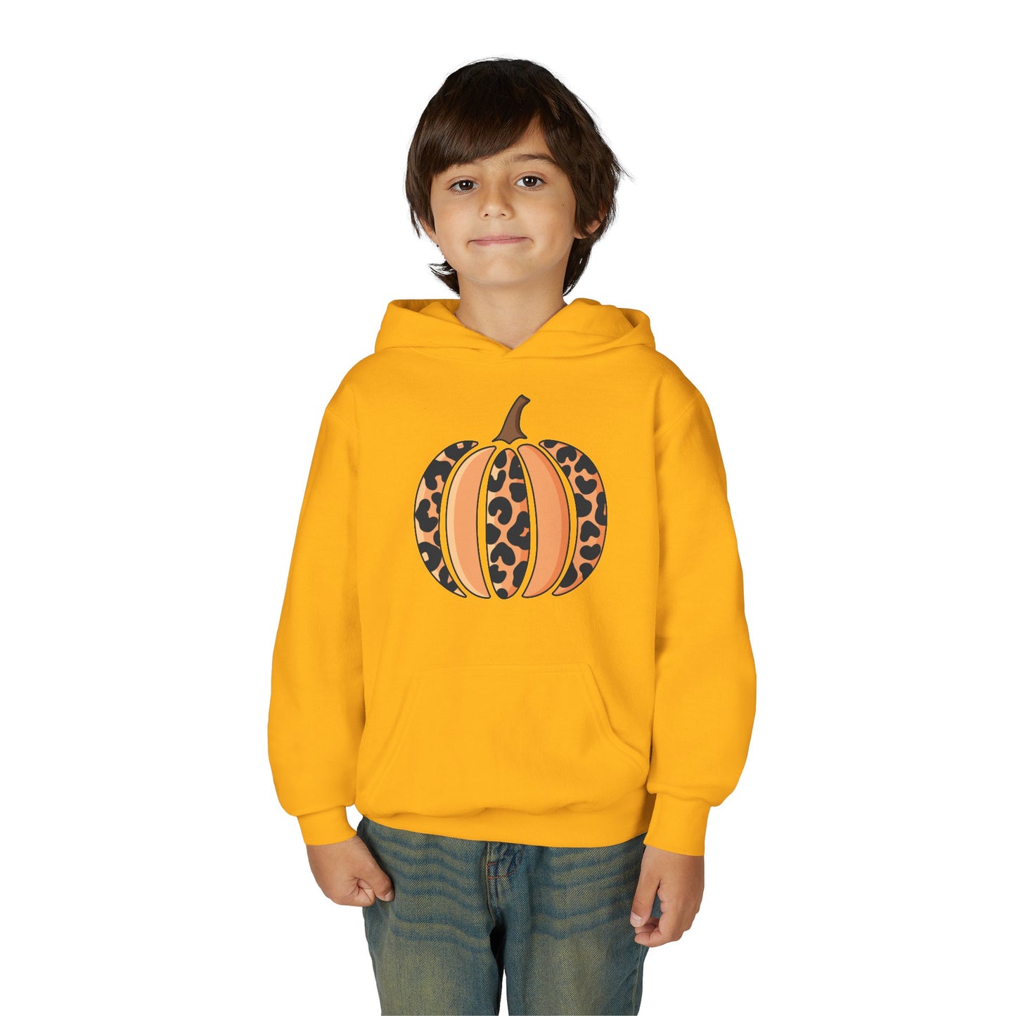 Leopard Print Pumpkin Youth Hoodie