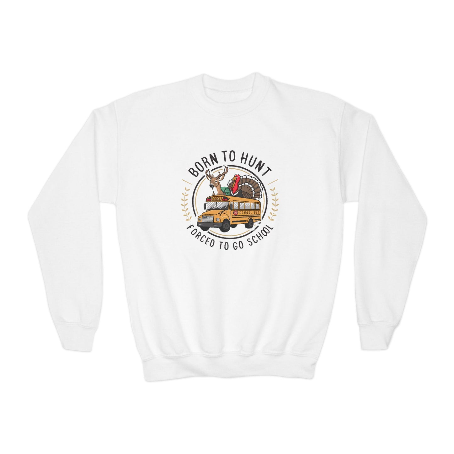 Youth Born to Hunt Crewneck Sweatshirt