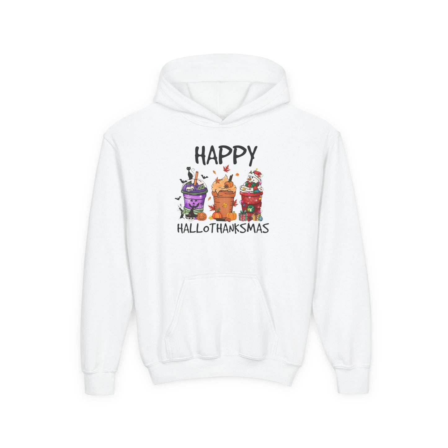 Happy Hallothanksmas Drinks Youth Hoodie