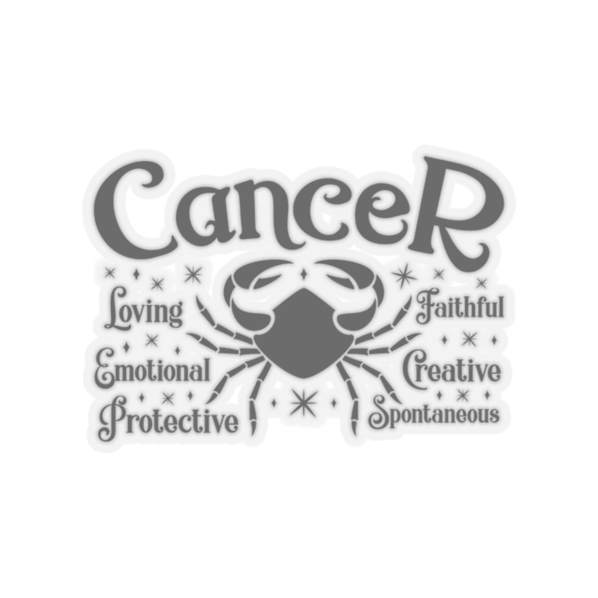 Cancer Zodiac Kiss-Cut Stickers