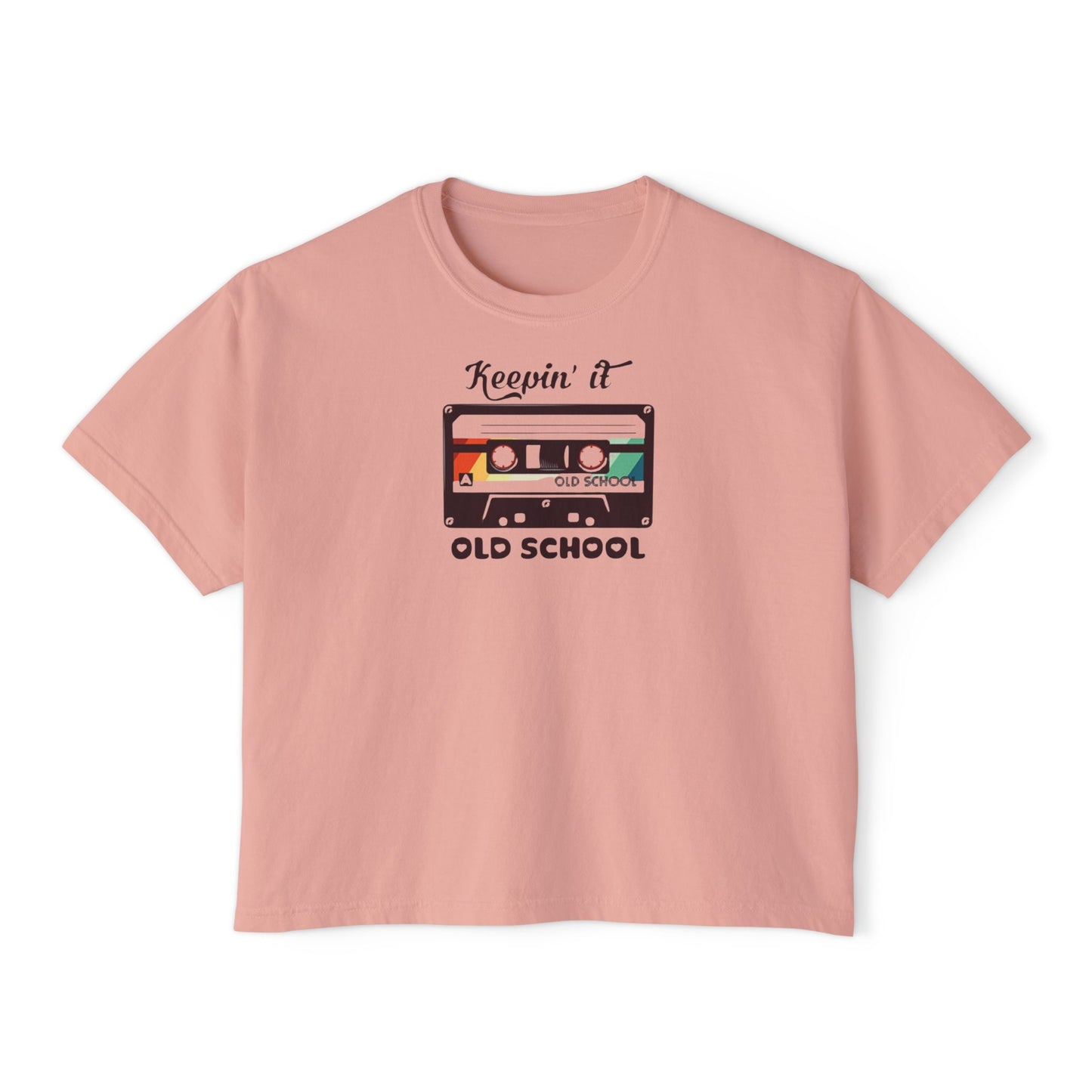 Retro 'Keepin It Old School' Women's Boxy Tee
