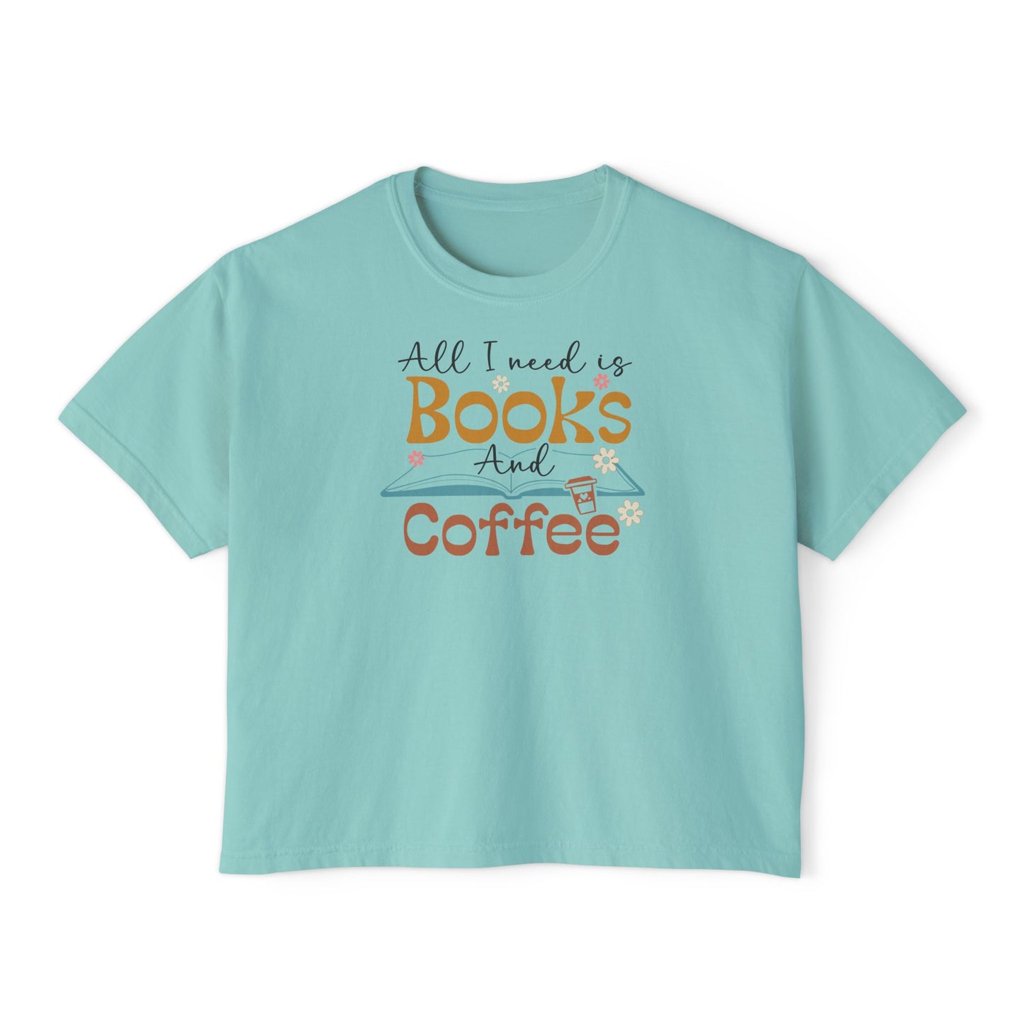 Books and Coffee Women's Boxy Tee