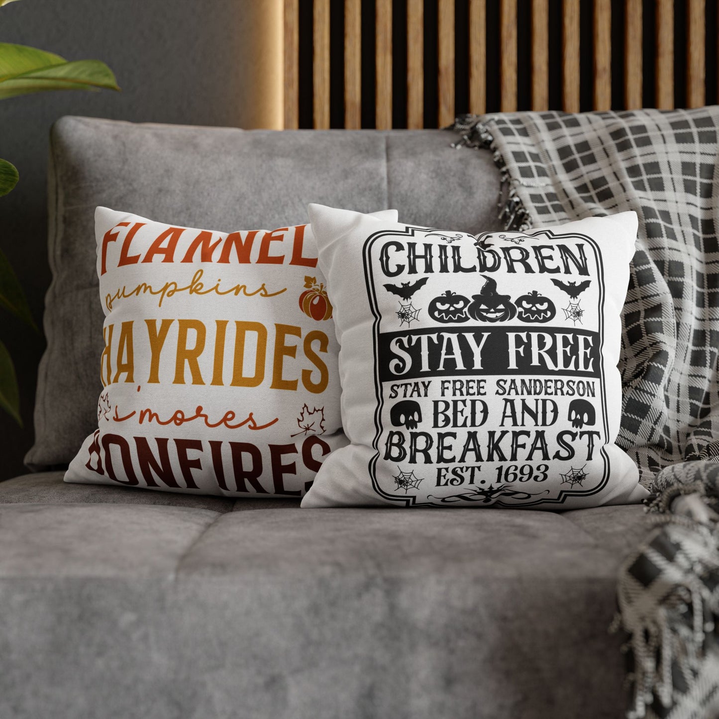 Double Sided Fall/Halloween Decorative Pillowcase