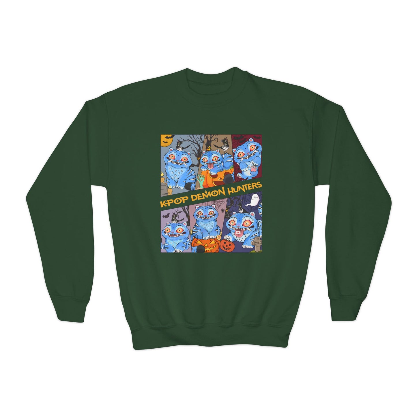 K-Pop Demon Hunters Halloween Youth Crewneck Sweatshirt