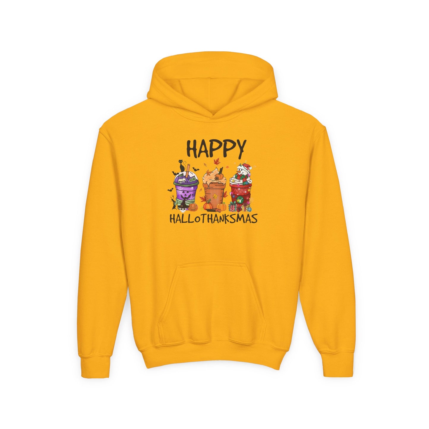 Happy Hallothanksmas Drinks Youth Hoodie