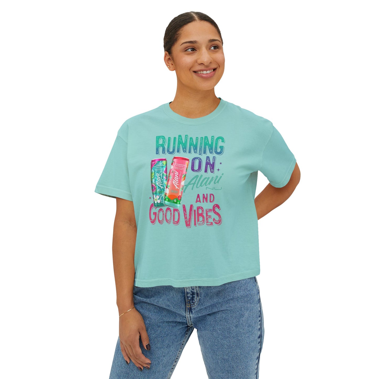 Running on Alani & Good Vibes Women's Boxy Tee
