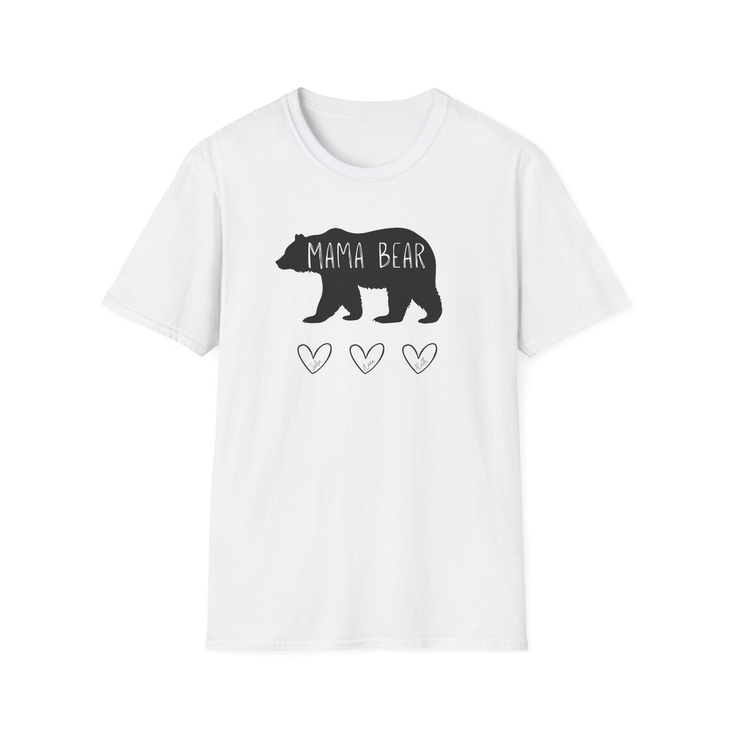 Personalized "Mama" Bear Unisex Softstyle T-Shirt