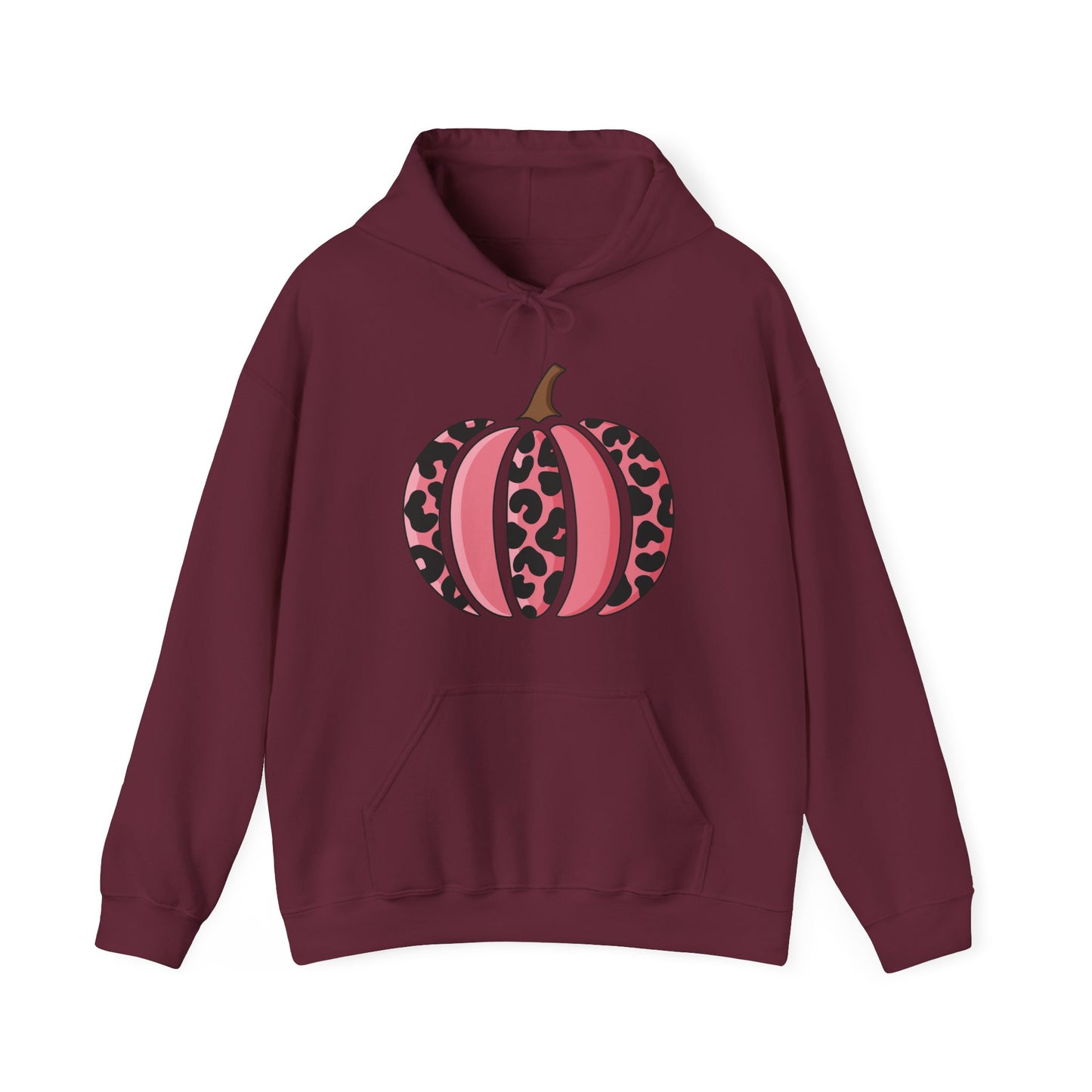 Pink Leopard Print Pumpkin Hoodie
