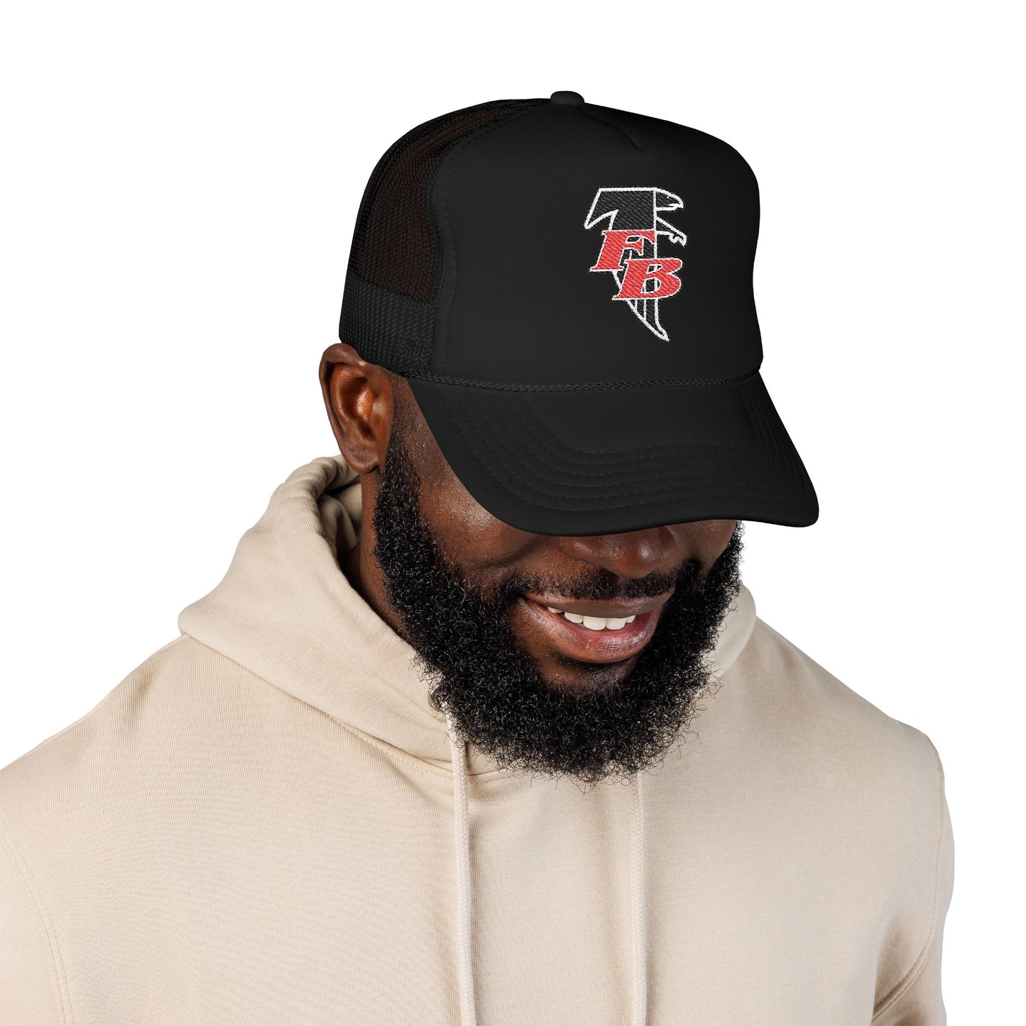 Embroidery Foam Trucker Hat, Sporty Casual Cap, Gift for Dad, Summer Style Hat, Outdoor Adventure Gear, Team Spirit Merchandise