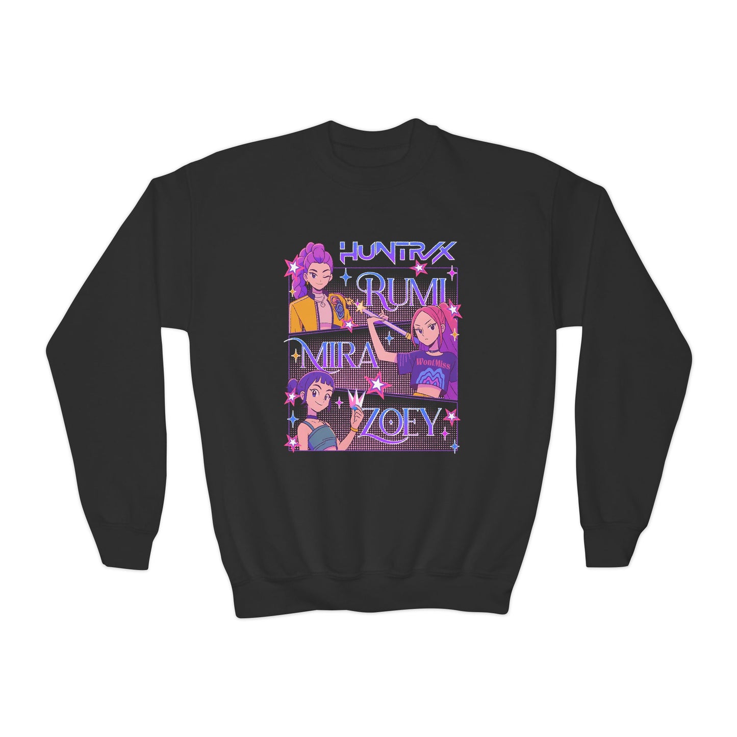 Kpop Huntrix Girls Youth Crewneck Sweatshirt
