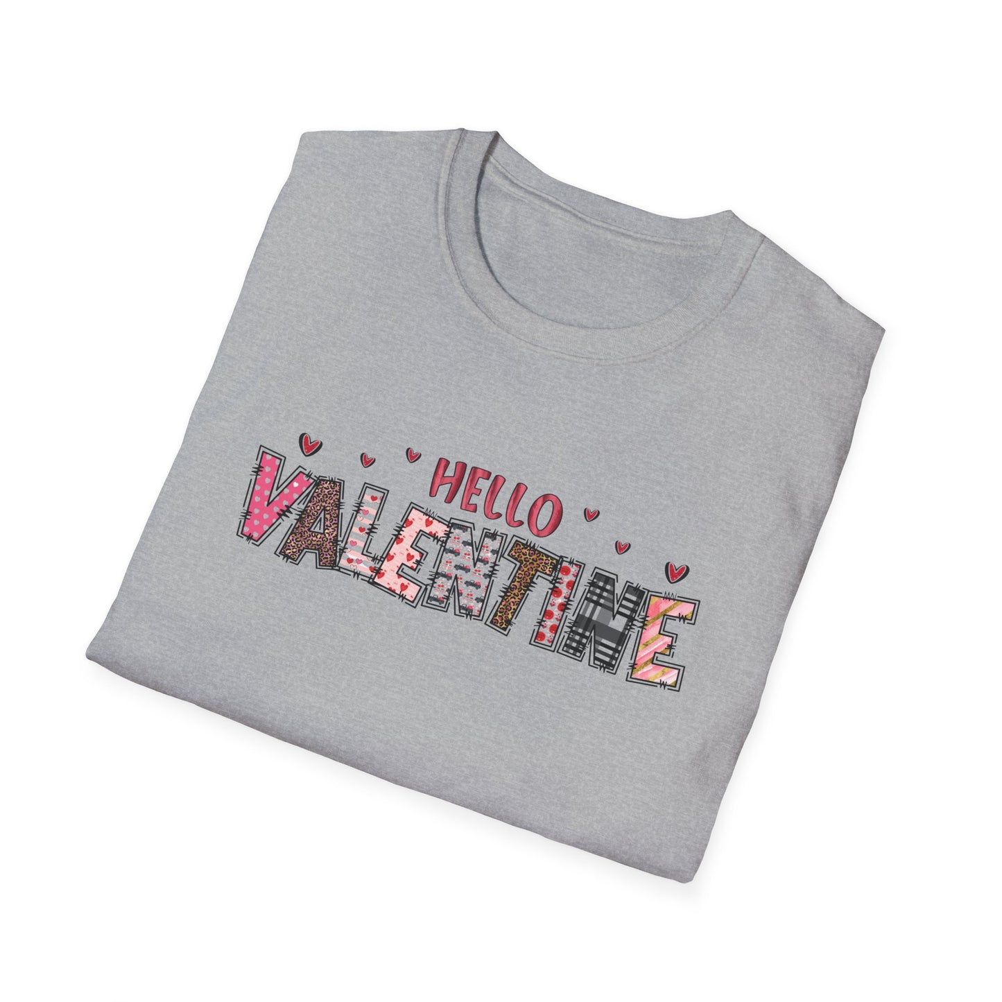 Valentine Floral "Hello Valentine" T-Shirt