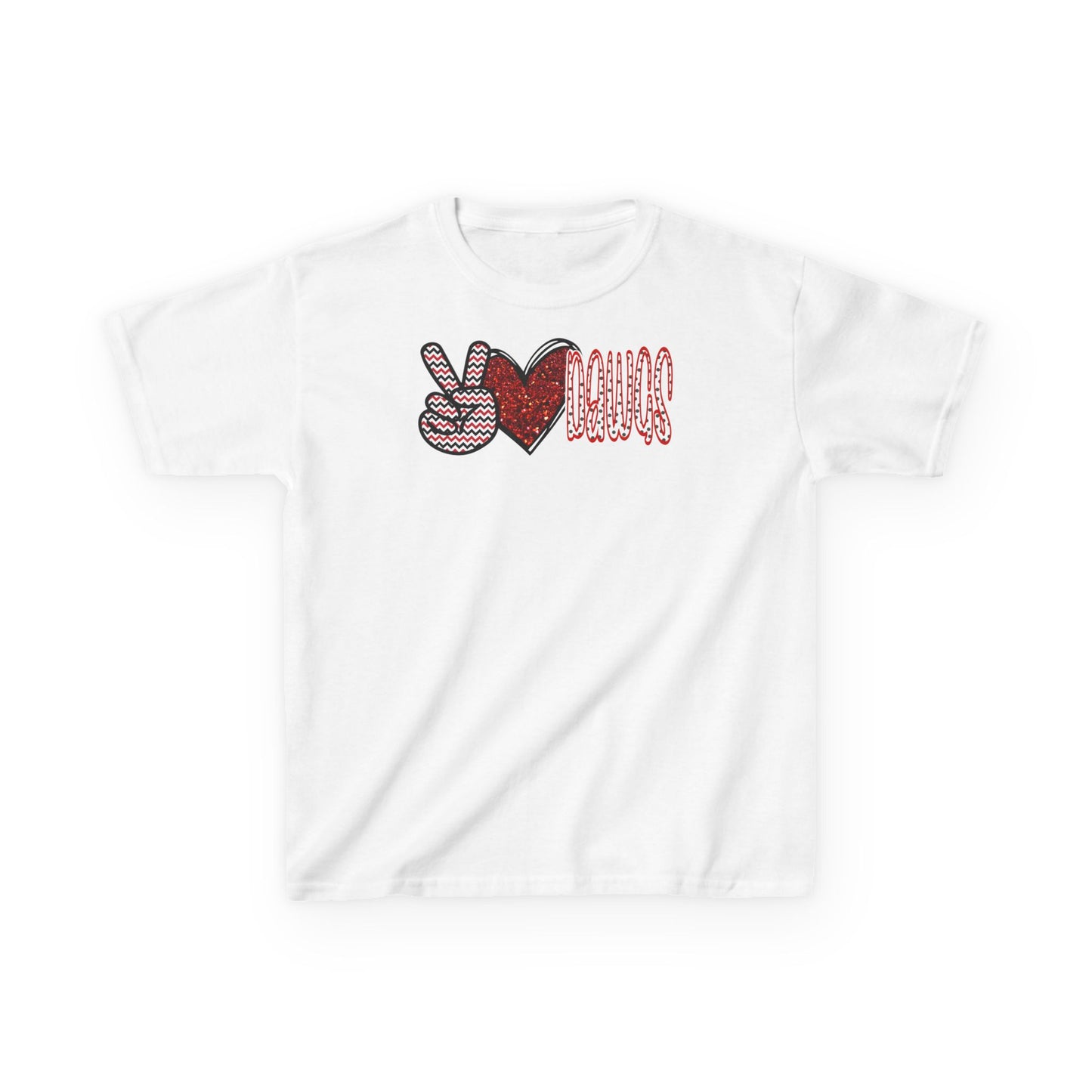 Kids Peace Love Dawgs Tee
