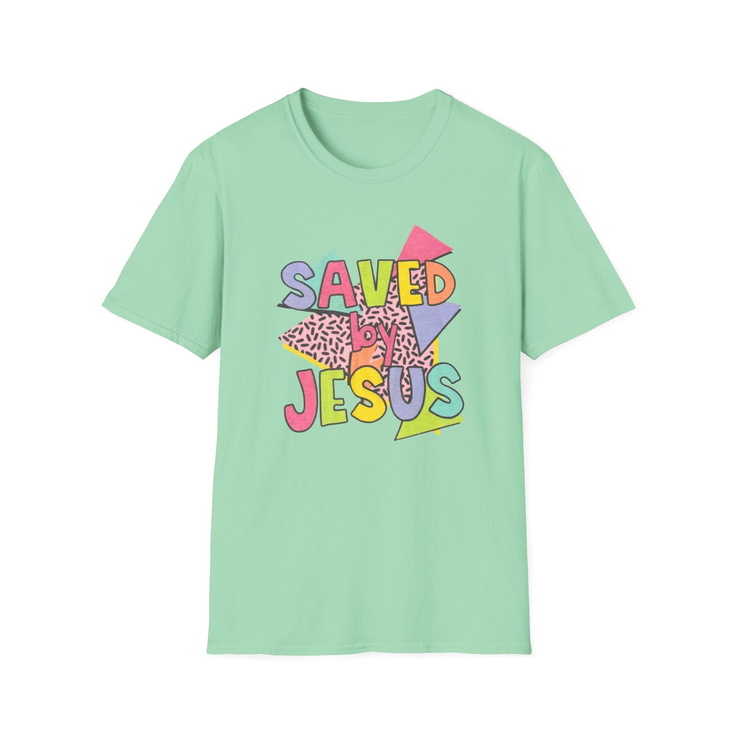 Retro Saved by Jesus Unisex Softstyle T-Shirt