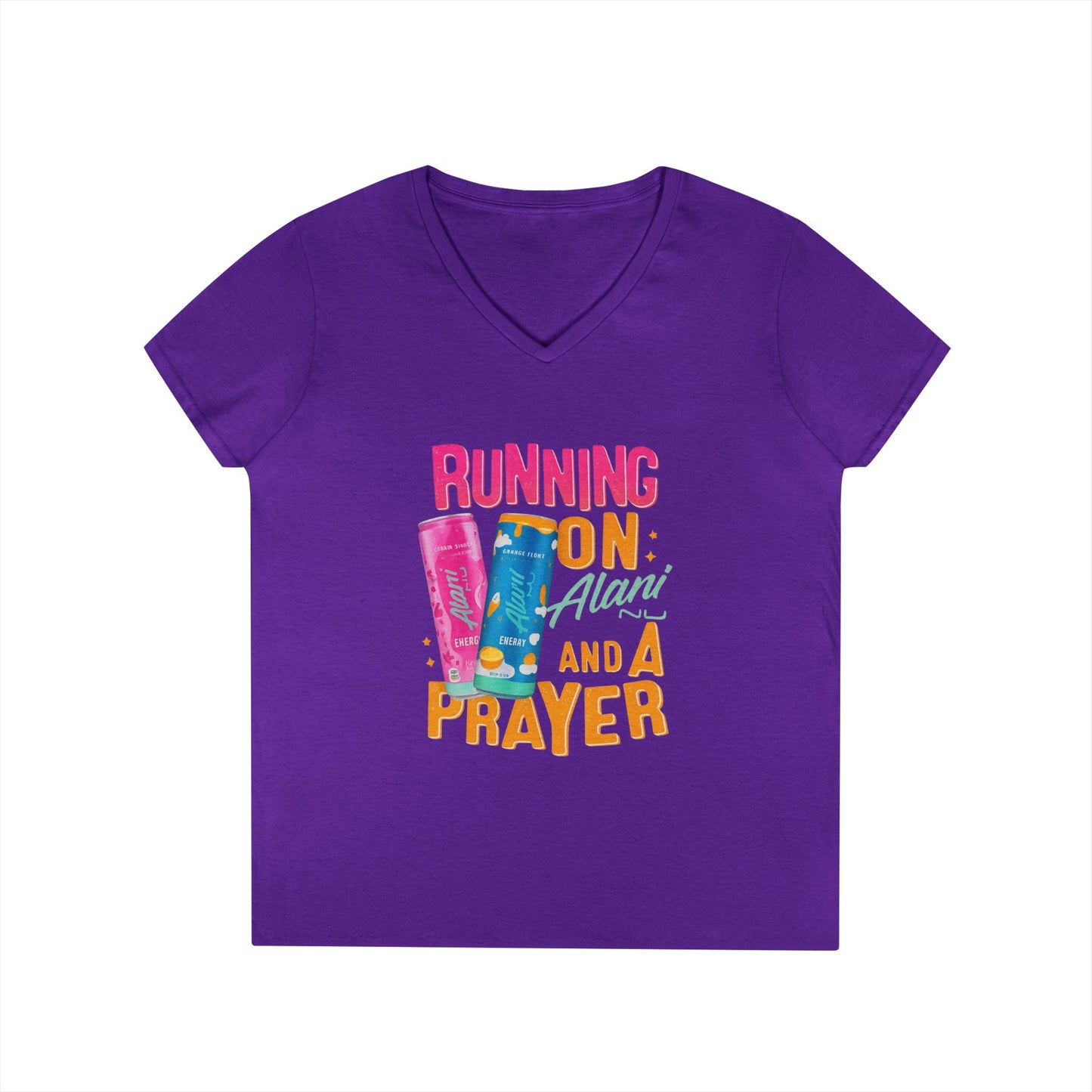 Running on Alani and a Prayer V-Neck Tee