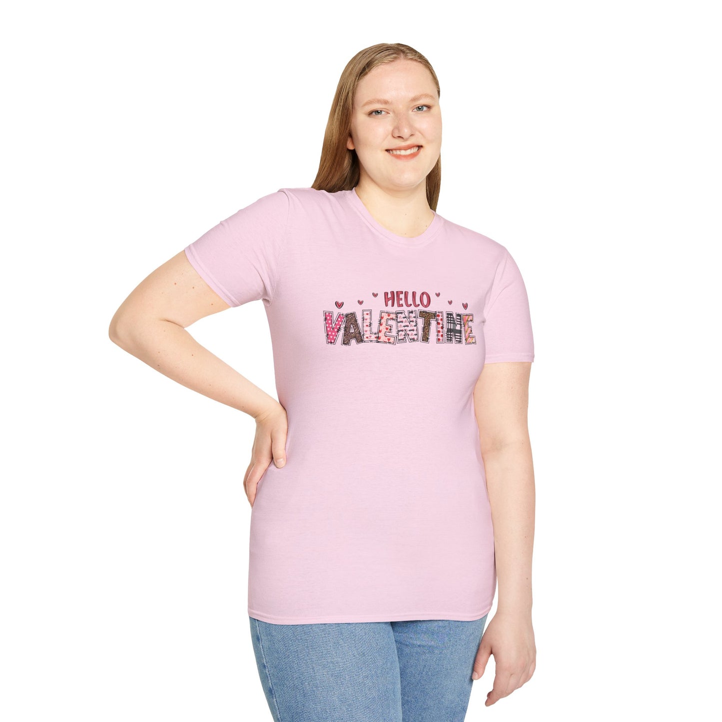 Valentine Floral "Hello Valentine" T-Shirt