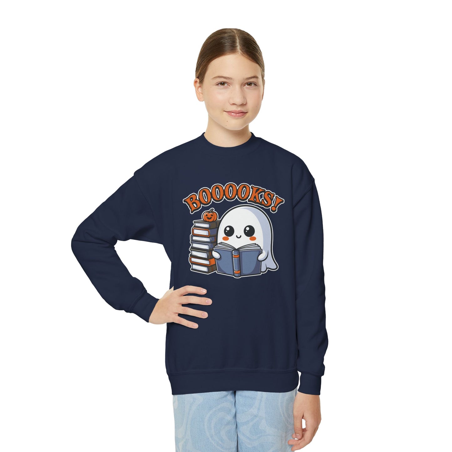 BOOOKS!! Youth Crewneck Sweatshirt
