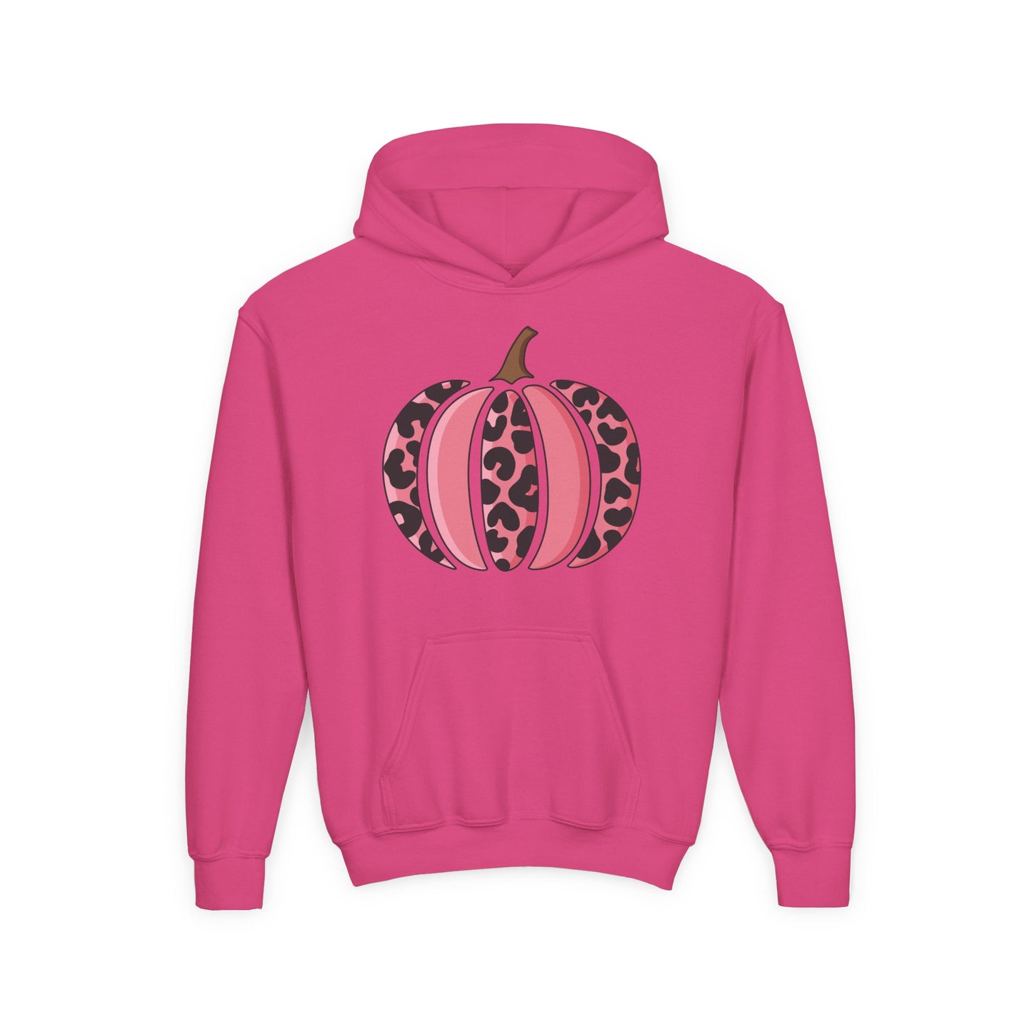 Pink Leopard Pumpkin Hoodie for Youth