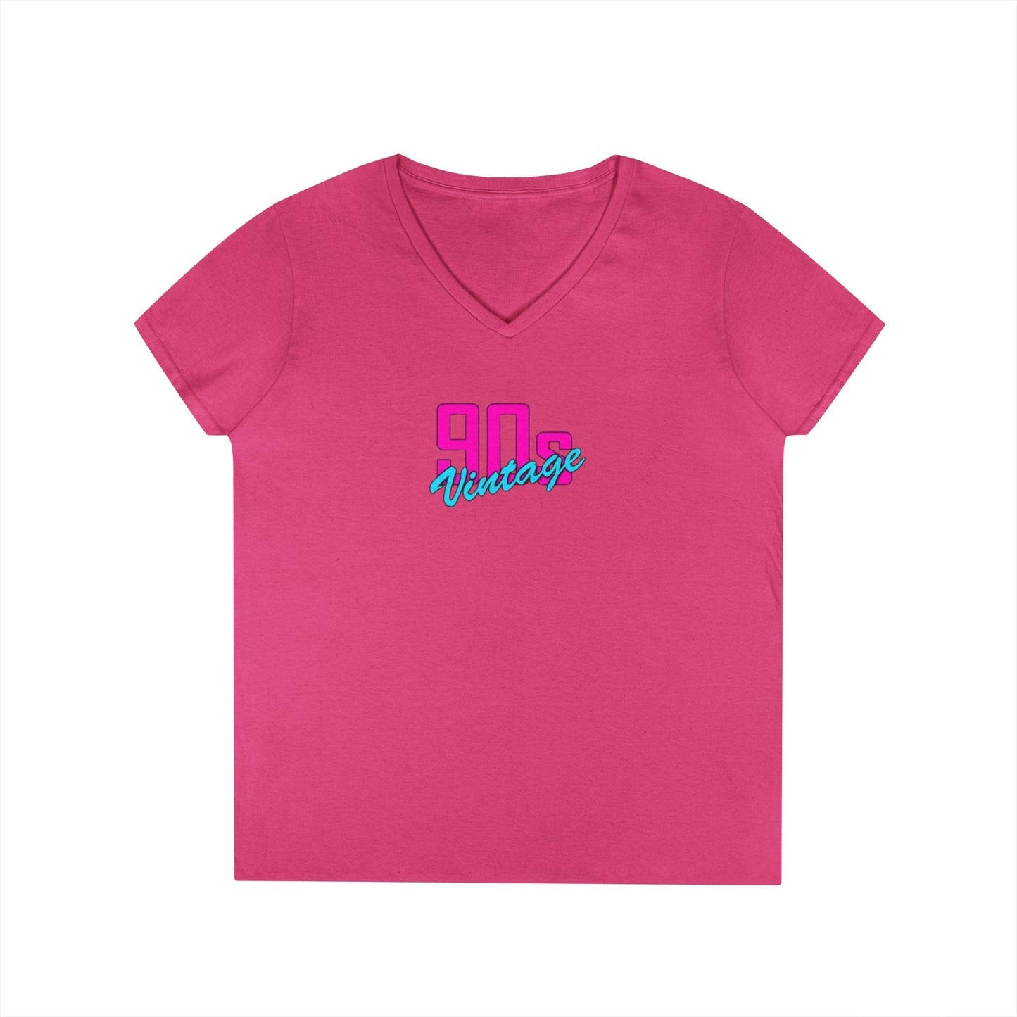 90s Vintage Ladies' V-Neck T-Shirt, Retro Tee, Nostalgic Apparel, Summer Fashion, Gift for Her, Casual Outfit