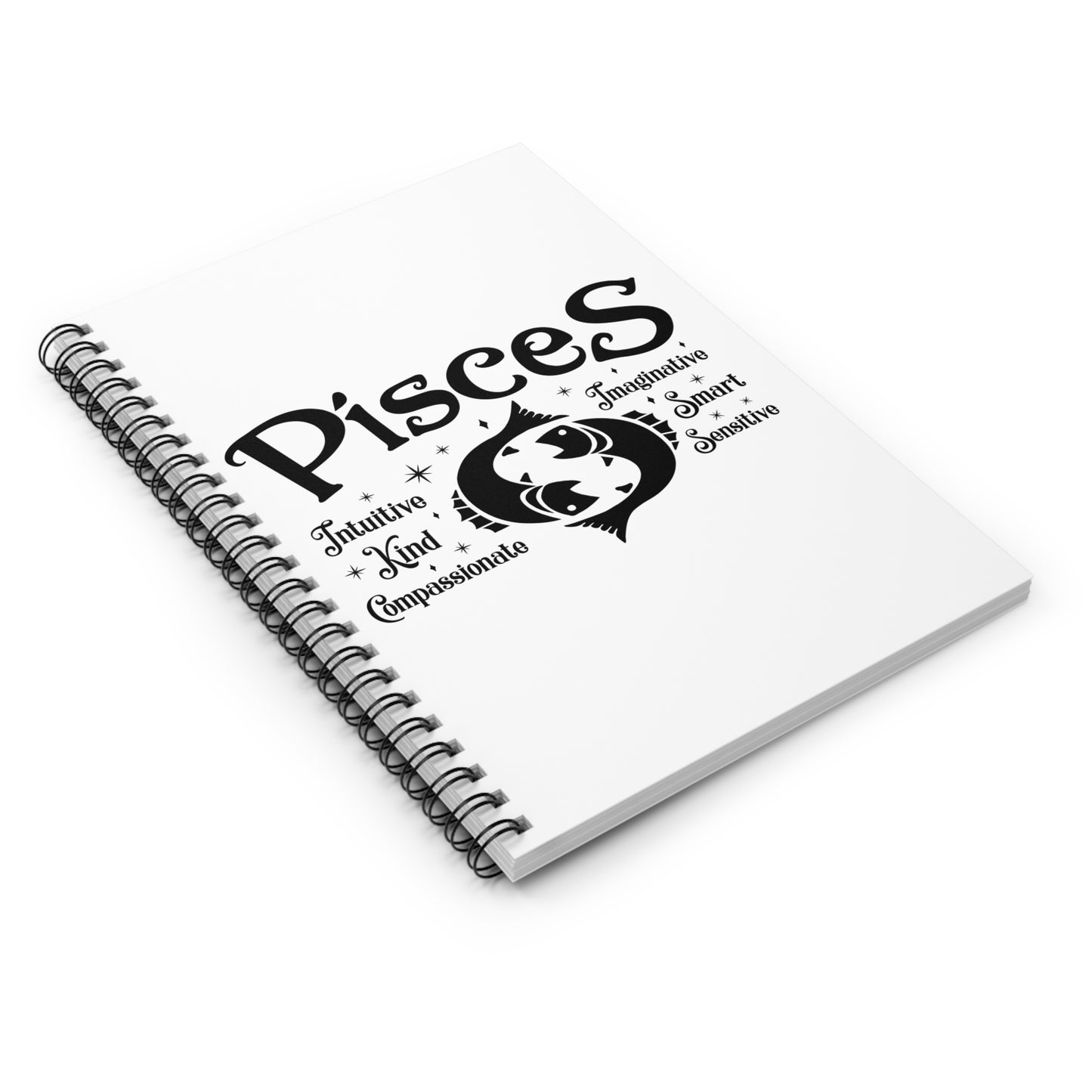Pisces Zodiac Spiral Notebook