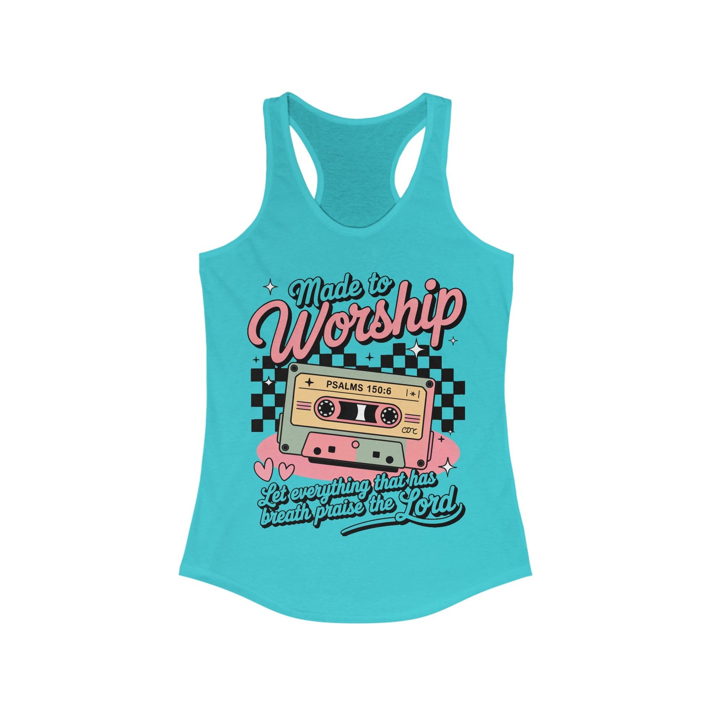 Retro Made to Worship Racerback Tank