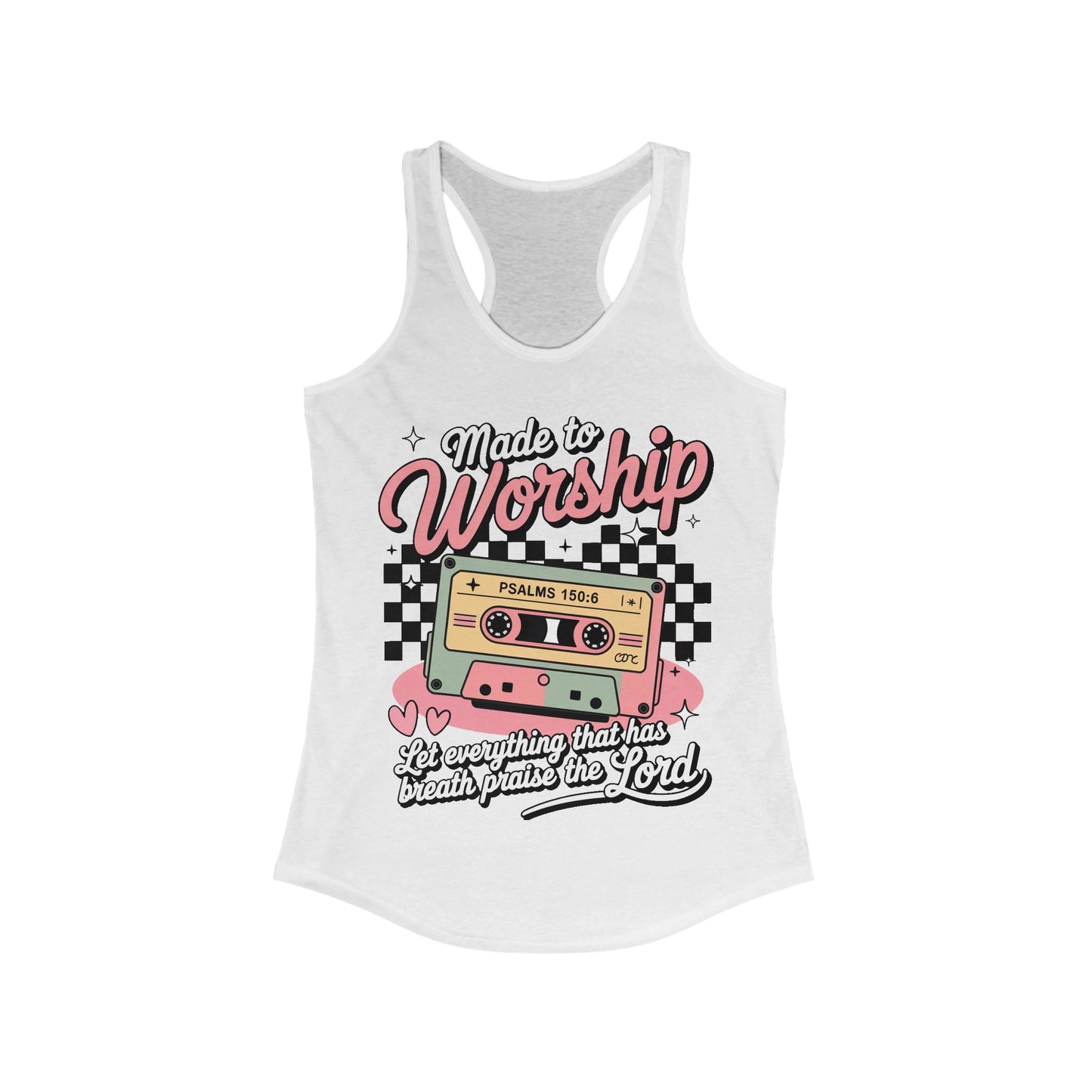 Retro Made to Worship Racerback Tank