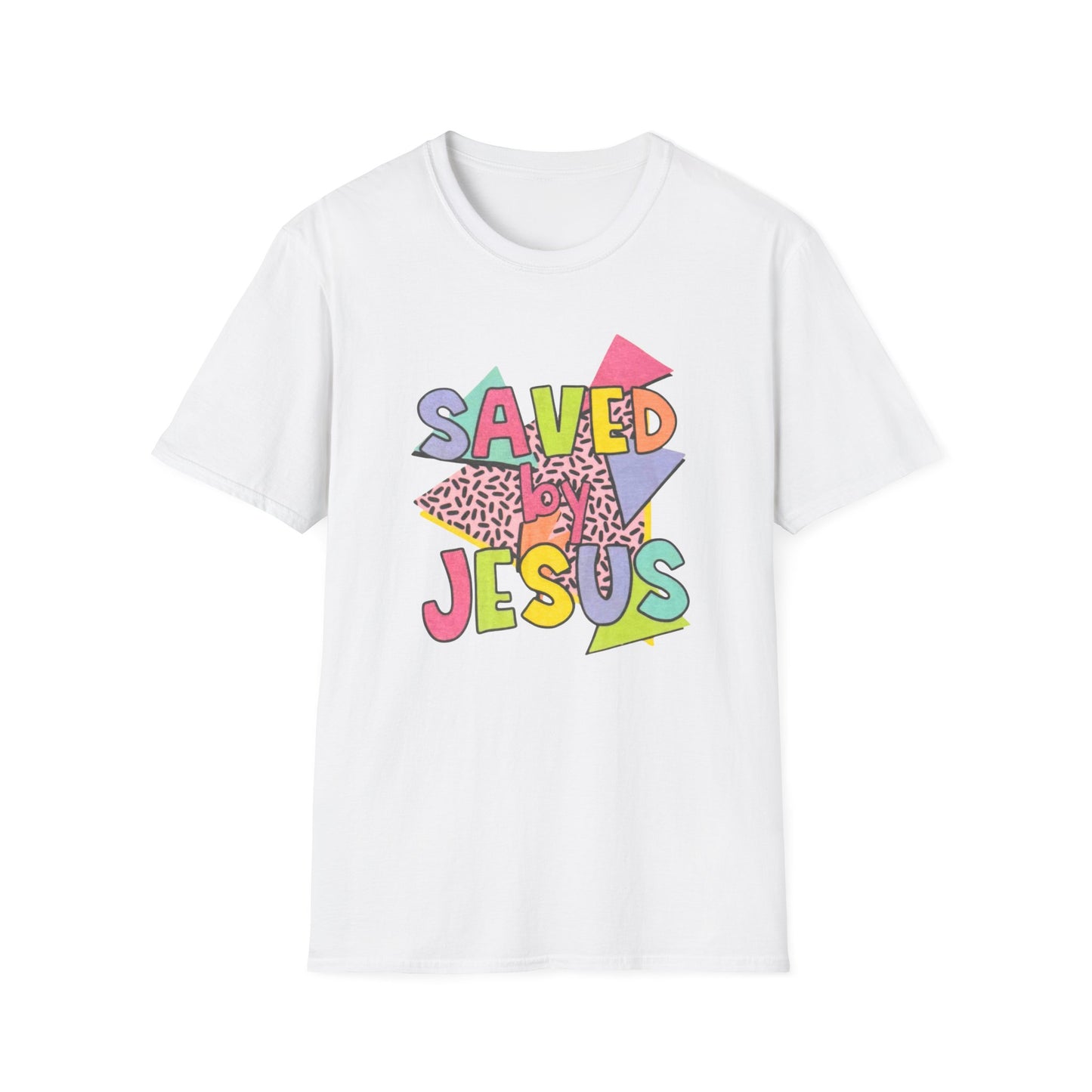 Retro Saved by Jesus Unisex Softstyle T-Shirt