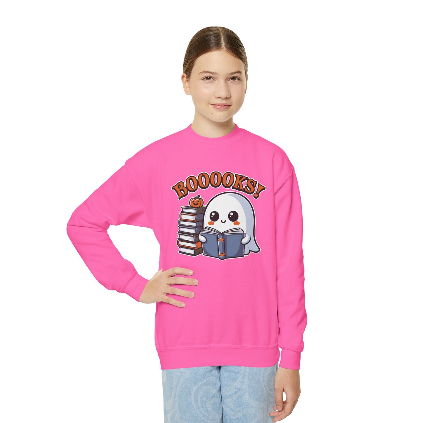 BOOOKS!! Youth Crewneck Sweatshirt
