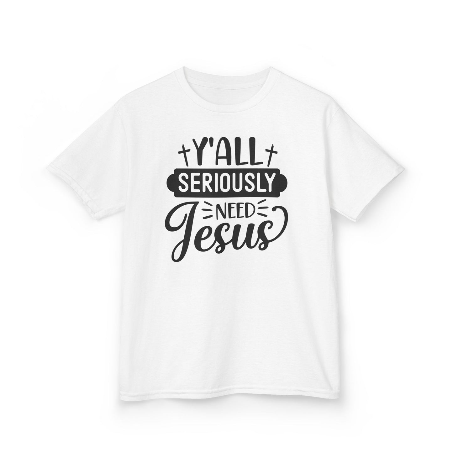 Kids Jesus Message Tee, Christian T-Shirt, Faith-Based Apparel, Youth Clothing, Gift for Church Events, Playful Style